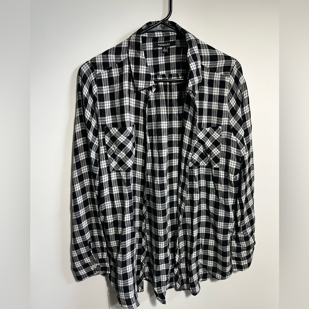 Black and white light flannel